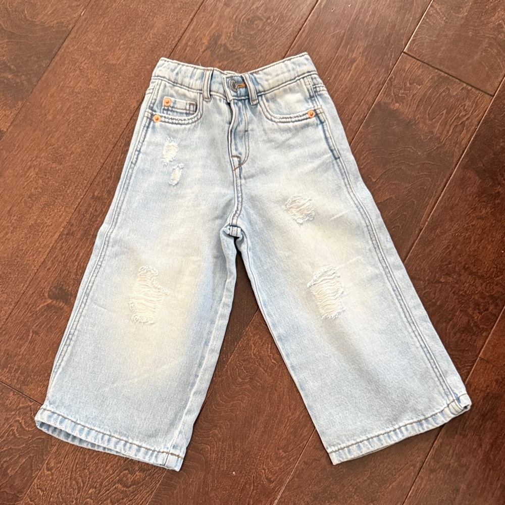 Zara Kids Light Blue Ripped Jeans
